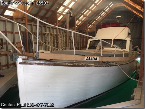 34' 1937 Baker INCLUDES A BOATHOUSE BoatsFSBOgo