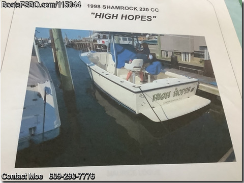 22'  1998 Shamrock 220 Cuddy BoatsFSBOgo